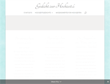 Tablet Screenshot of gedicht-zur-hochzeit.de